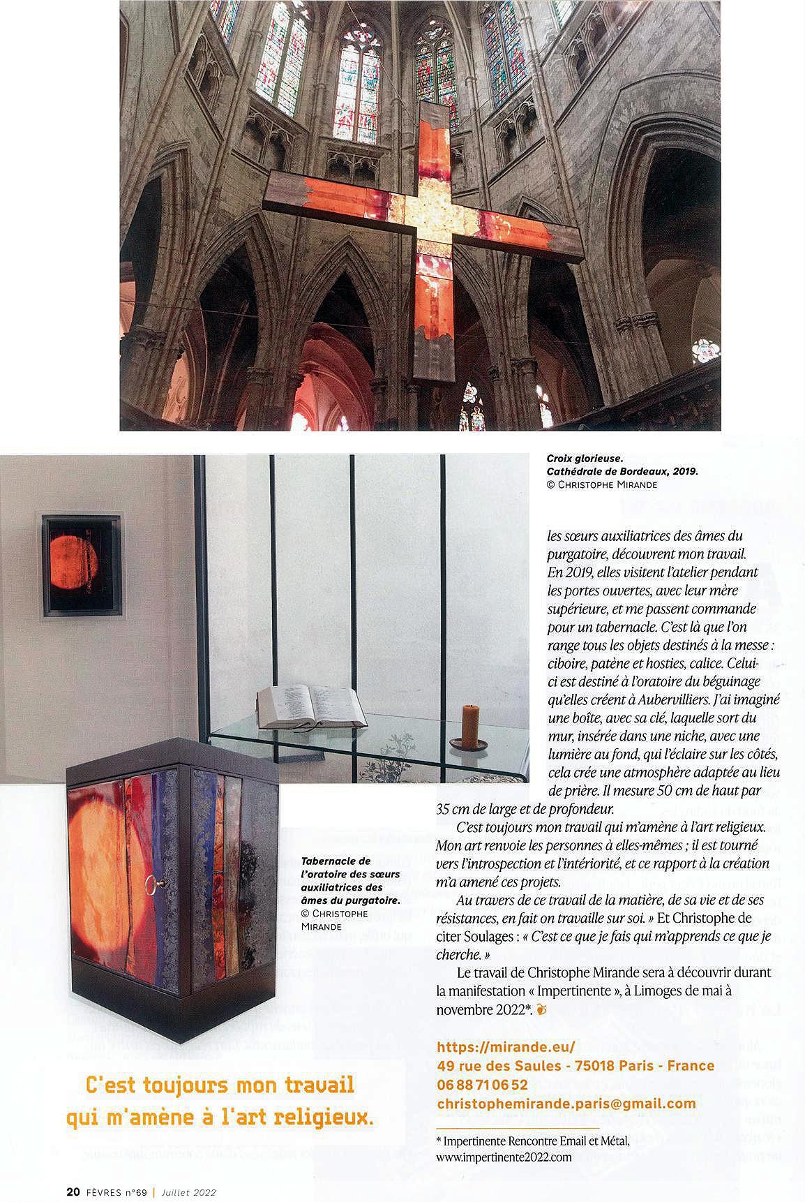 Magazine Fèvres n°69 - Le métal et le sacré